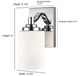 Durham 1-Light Wall Sconce Matte Black