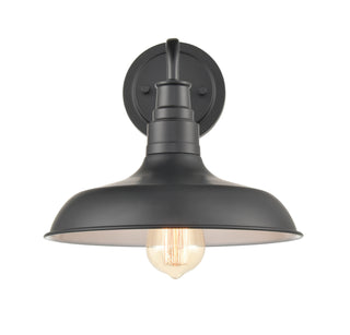 1-Light Outdoor Wall Sconce Powder Coated Black