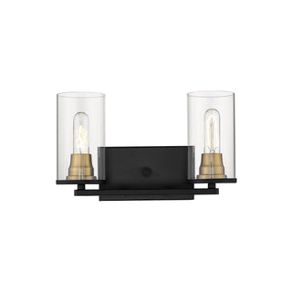 Pasadena 2-Light Vanity Matte Black/Heirloom Bronze