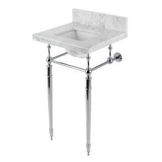 Edwardian 19 Inch Console Sink in Carrara Marble