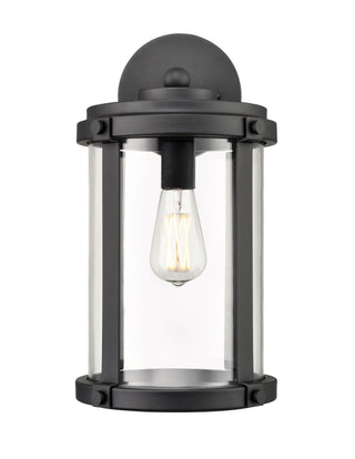 1-Light Outdoor Wall Sconce Textured Black