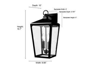 Brooks 2-Light Outdoor Wall Sconce Powder Coated Black