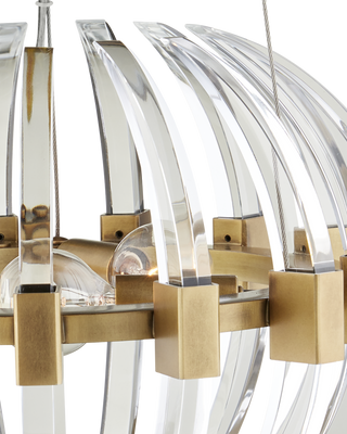 Coquette Small Brass Chandelier