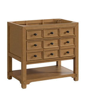 36 Inch Malibu Freestanding Vanity in Amber Birch / Lime Delight Top