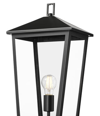 Munger 23" High 1-Light Outdoor Post Lantern - Powder Coated Black