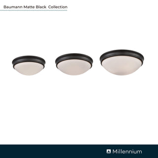 1-Light Flushmount Ceiling Light Matte Black