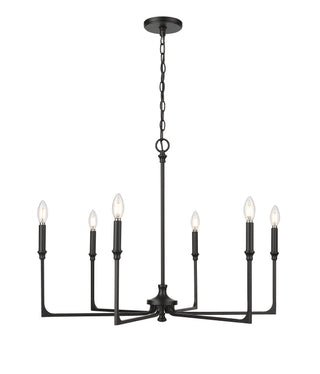 Azara 32" Wide 6-Light Chandelier - Matte Black