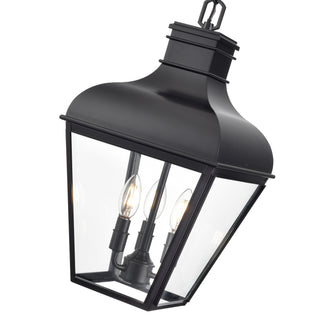 Edenton 11" Wide 3-Light Outdoor Hanging Pendant - Matte Black
