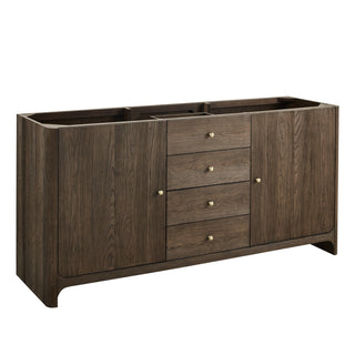 72 Inch Gracyn Freestanding Vanity in Sable / White Zeus Top