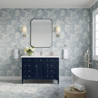 48 Inch Brittany Freestanding Vanity in Victory Blue / White Zeus Top