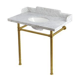 Wesselman 36 Inch Console Sink in Carrara Marble