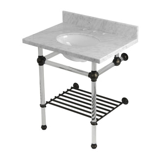Templeton 30 Inch Console Sink in Carrara Marble