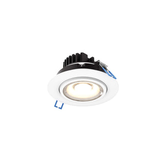 4 Inch Round Recessed LED Gimbal Light in 5CCT