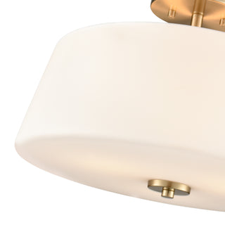 Laphia 15.75" Wide 3-Light Semi Flush - Modern Gold