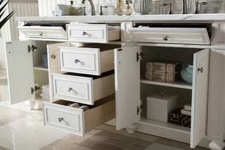 72 Inch Bristol Freestanding Vanity in Bright White / Ethereal Noctis Top