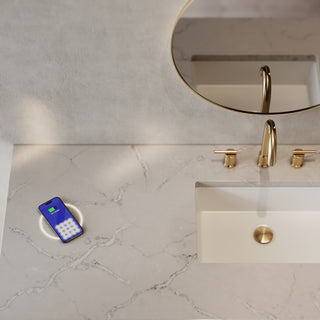 60 Inch Breckenridge Freestanding Vanity in Whitewashed Oak / Victorian Silver Top