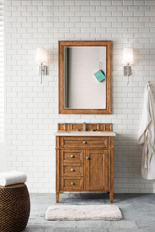 30 Inch Brittany Freestanding Vanity in Saddle Brown / Eternal Marfil Top