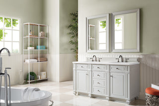 60 Inch Bristol Freestanding Vanity in Bright White / White Zeus Top
