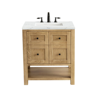 30 Inch Breckenridge Freestanding Vanity in Light Natural Oak / Ethereal Noctis Top