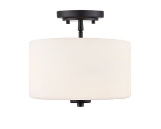 Verlana 22" 2-Light Semi-Flush Mount - Matte Black