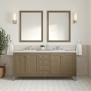 72 Inch Chicago Freestanding Vanity in Walnut Whisper / Ethereal Noctis Top