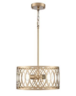 Arelyn 13" Wide 2-Light Pendant - Painted Modern Gold