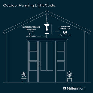 Searcy 1-Light Outdoor Hanging Pendant Powder Coated Black