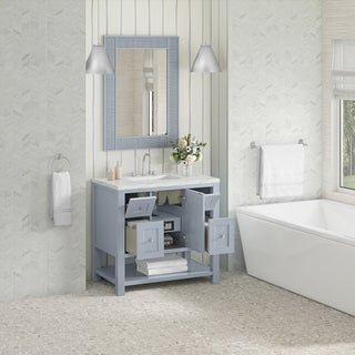 36 Inch Breckenridge Freestanding Vanity in Serenity Blue / Ethereal Noctis Top