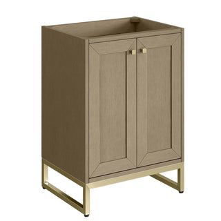 23.63 Inch Chianti Freestanding Vanity in Walnut Whisper / White Glossy Top