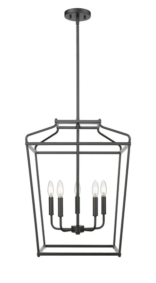 Nellita 18" Wide 5-Light Pendant - Matte Black