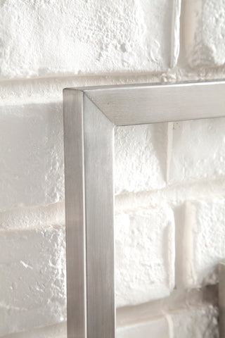 Boston 30" Rectangular Mirror, Brushed Nickel