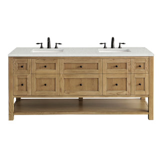 72 Inch Breckenridge Freestanding Vanity in Light Natural Oak / Lime Delight Top