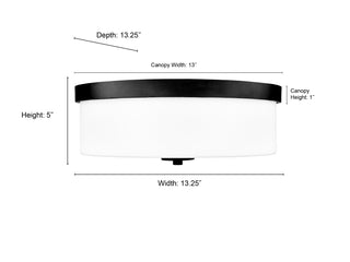 Laphia 13.25" Wide 2-Light Flushmount - Modern Gold