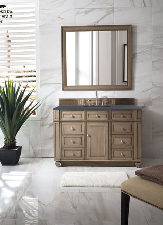 48 Inch Bristol Freestanding Vanity in Whitewashed Walnut / Charcoal Soapstone Top