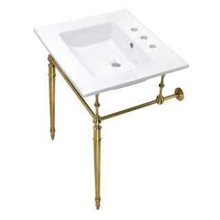 Edwardian 25.19 Inch Console Sink in White