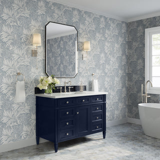 48 Inch Brittany Freestanding Vanity in Victory Blue / White Zeus Top