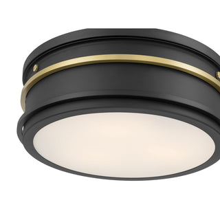Stralara  12" Wide 2-Light Flush Mount