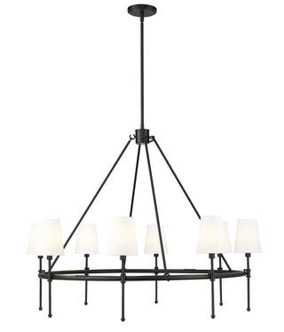 Adorra 40" Wide 8-Light Chandelier - Matte Black