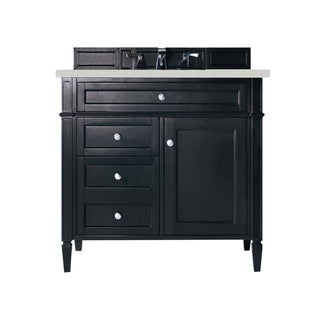 36 Inch Brittany Freestanding Vanity in Black Onyx / Lime Delight Top