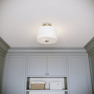 Verlana 22" 2-Light Semi-Flush Mount - Brushed Nickel