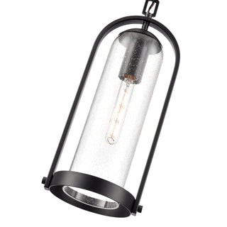 Luxio 8.25" Wide 1-Light Outdoor Hanging Lantern - Powder Coated Black