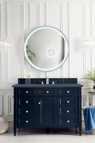 48 Inch Brittany Freestanding Vanity in Victory Blue / Charcoal Soapstone Top