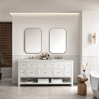 72 Inch Breckenridge Freestanding Vanity in Bright White / Lime Delight Top