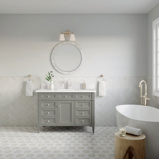 48 Inch Brittany Freestanding Vanity in Urban Gray / White Zeus Top