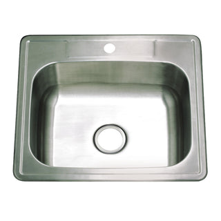 Studio 25 Inch Drop-In Kitchen Sink in Brushed Stainless