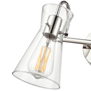 Camellia 13.5" Wide 2-Light Vanity - Polished Nickel
