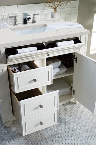 36 Inch Bristol Freestanding Vanity in Bright White / Lime Delight Top