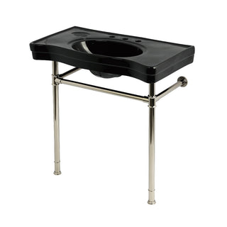 Imperial 35.81 Inch Console Sink in Polished Nickel