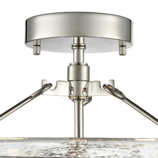 Bennetti 14.5" Wide 2-Light Semi Flush - Polished Nickel
