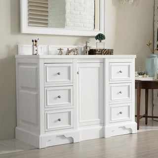 49.25 Inch De Soto Freestanding Vanity in Bright White / Lime Delight Top
